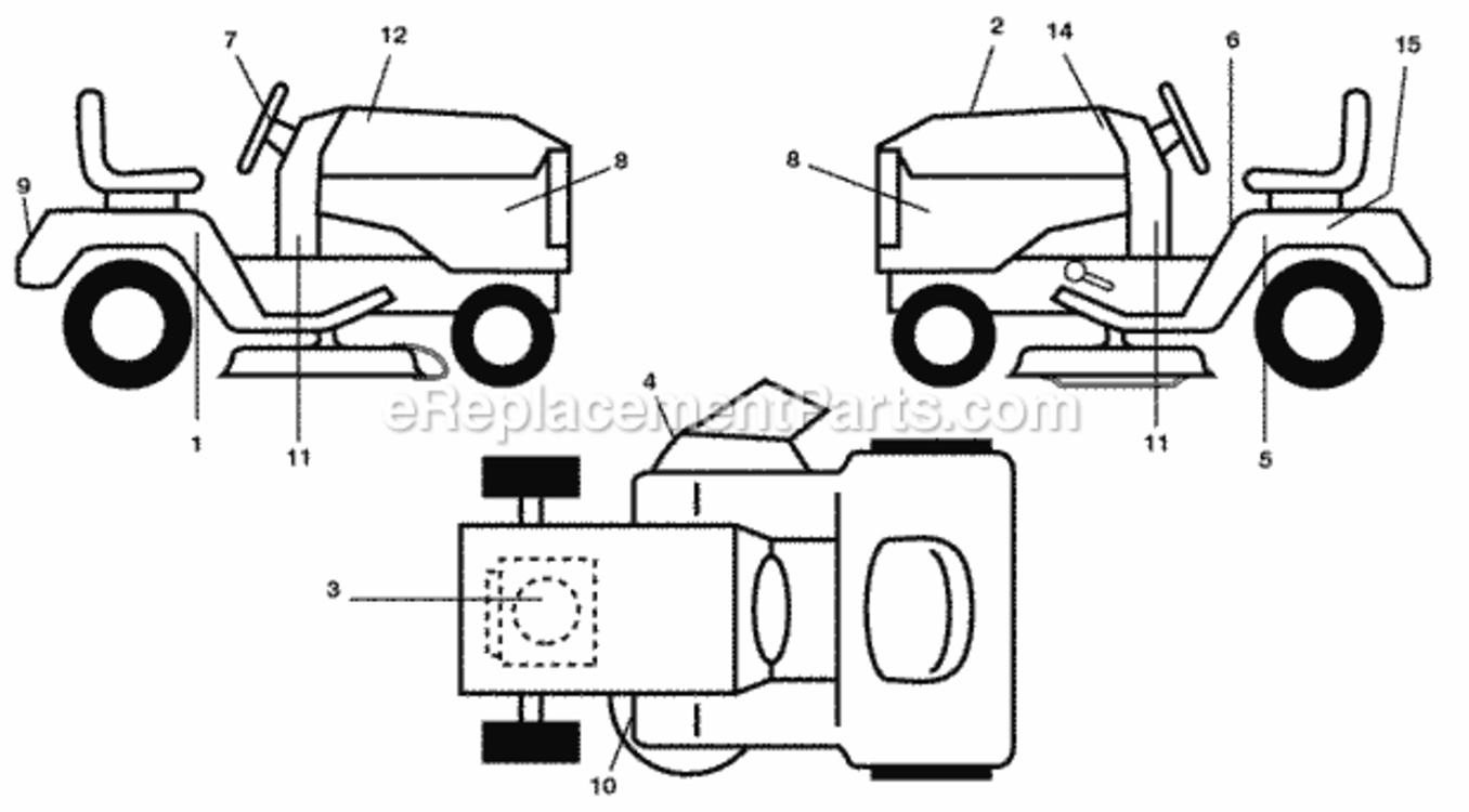 Page B Diagram and Parts List for PBA19542LT 2008-05 Husqvarna Lawn Tractor