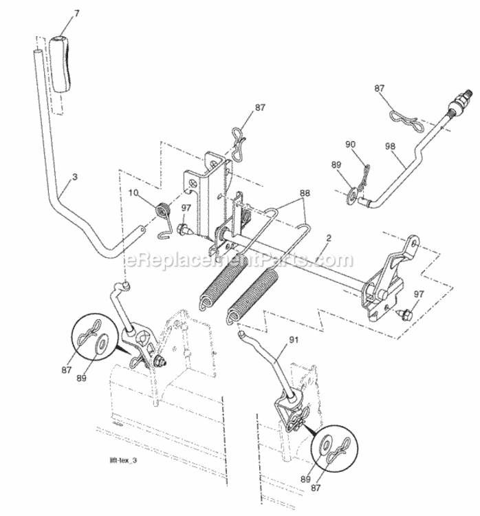Page G Diagram and Parts List for PBGT26H55 2006-02 Husqvarna Lawn Tractor
