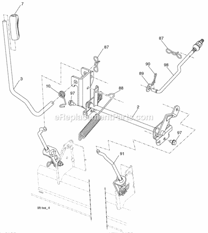 Page G Diagram and Parts List for PK20H42YT 2006-01 Husqvarna Lawn Tractor