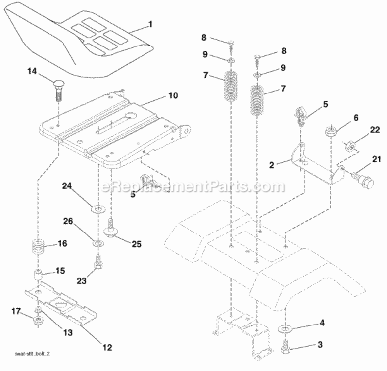 Page H Diagram and Parts List for PO15538LTX 2008-05 Husqvarna Lawn Tractor
