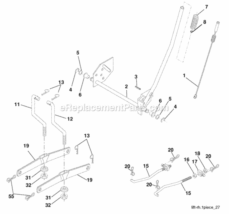Page G Diagram and Parts List for PO15538LT 2007-09 Husqvarna Lawn Tractor