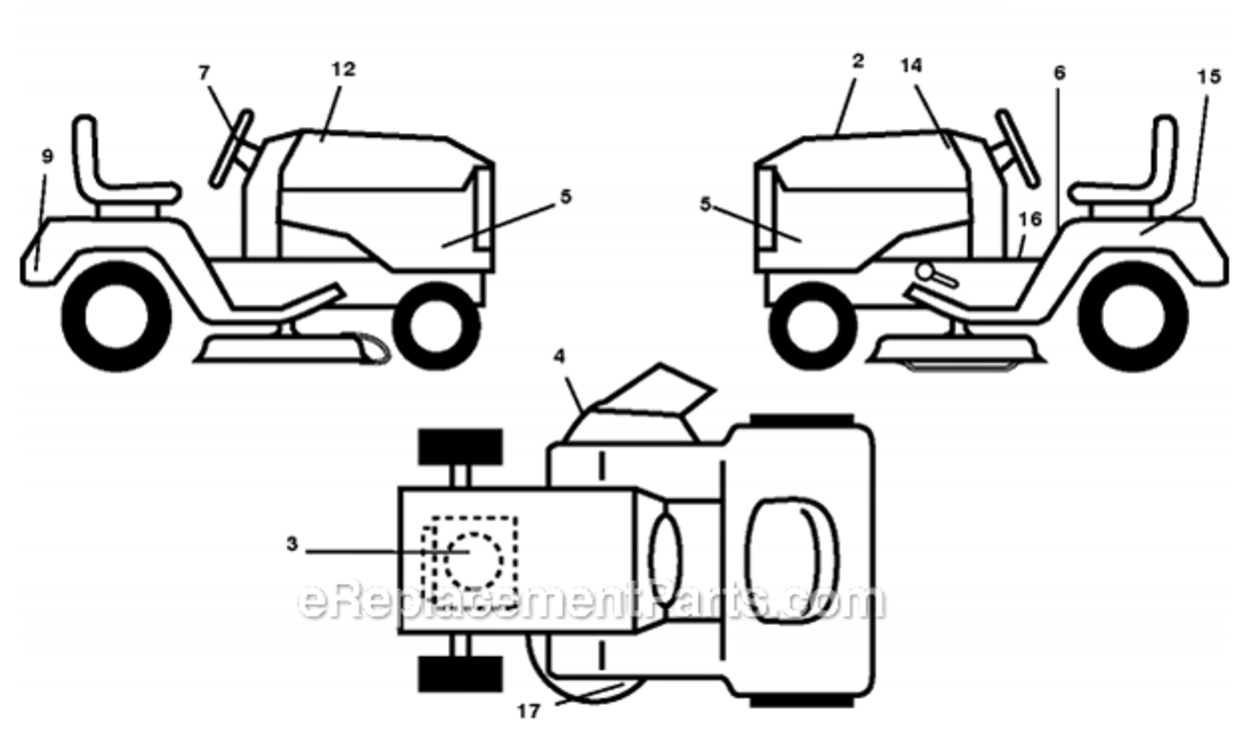 Page A Diagram and Parts List for PO15538LT 96012006804 2008-05 Husqvarna Lawn Tractor