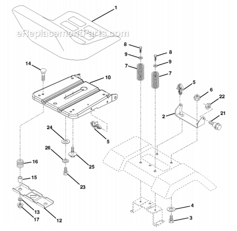 Page J Diagram and Parts List for PO15538LT 96012006804 2008-05 Husqvarna Lawn Tractor