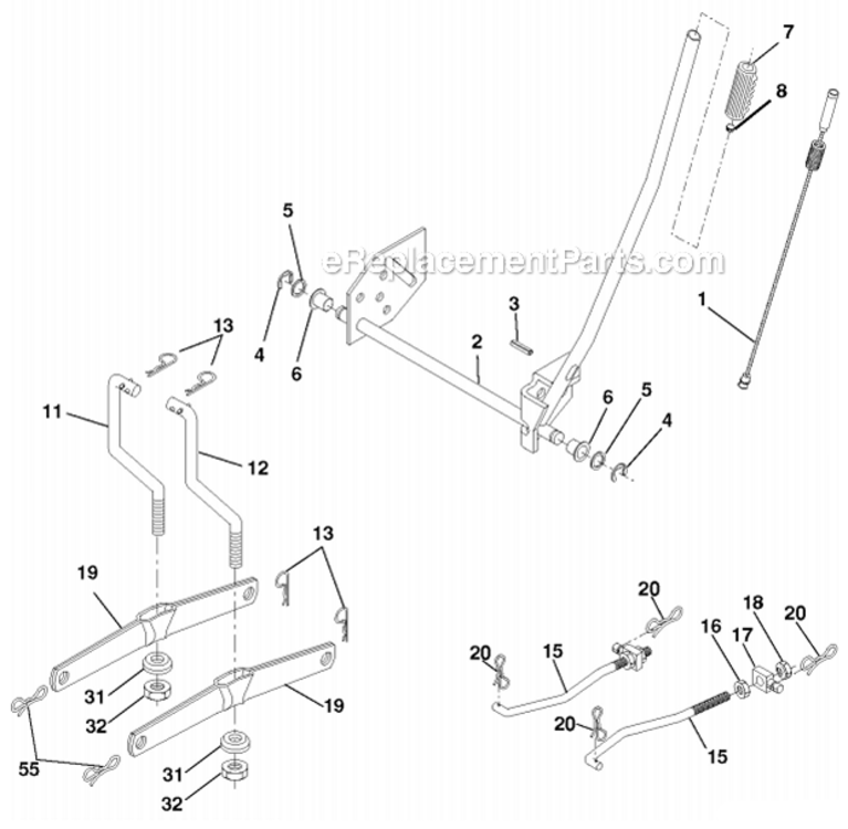 Page H Diagram and Parts List for PO15538LT 96012006804 2008-05 Husqvarna Lawn Tractor