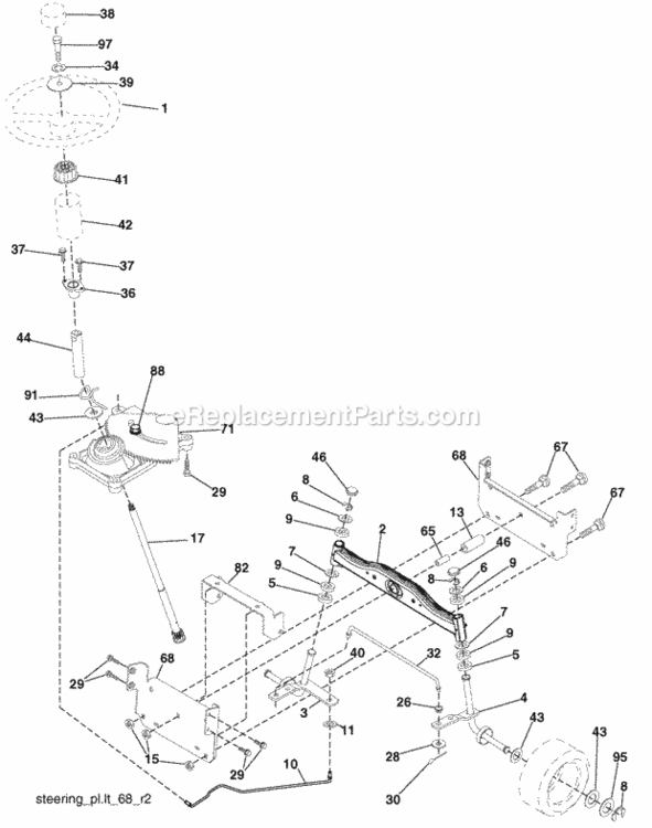 Page I Diagram and Parts List for PO15538LT 2008-09 Husqvarna Lawn Tractor