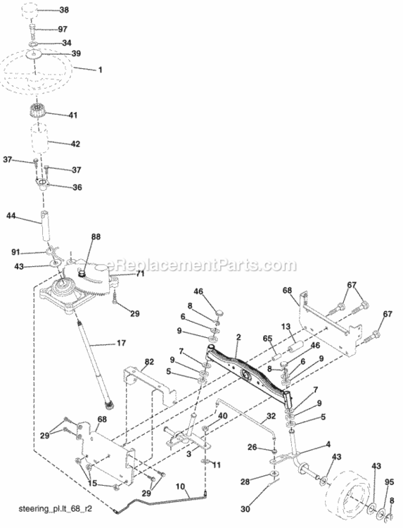 Page I Diagram and Parts List for PO15538LT 2009-11 Husqvarna Lawn Tractor