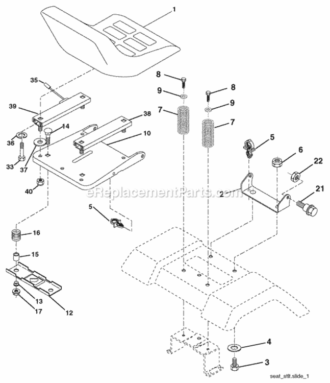 Page H Diagram and Parts List for PO15538LT 2009-12 Husqvarna Lawn Tractor