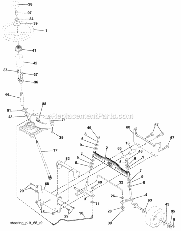 Page I Diagram and Parts List for PO15538LT 2009-12 Husqvarna Lawn Tractor
