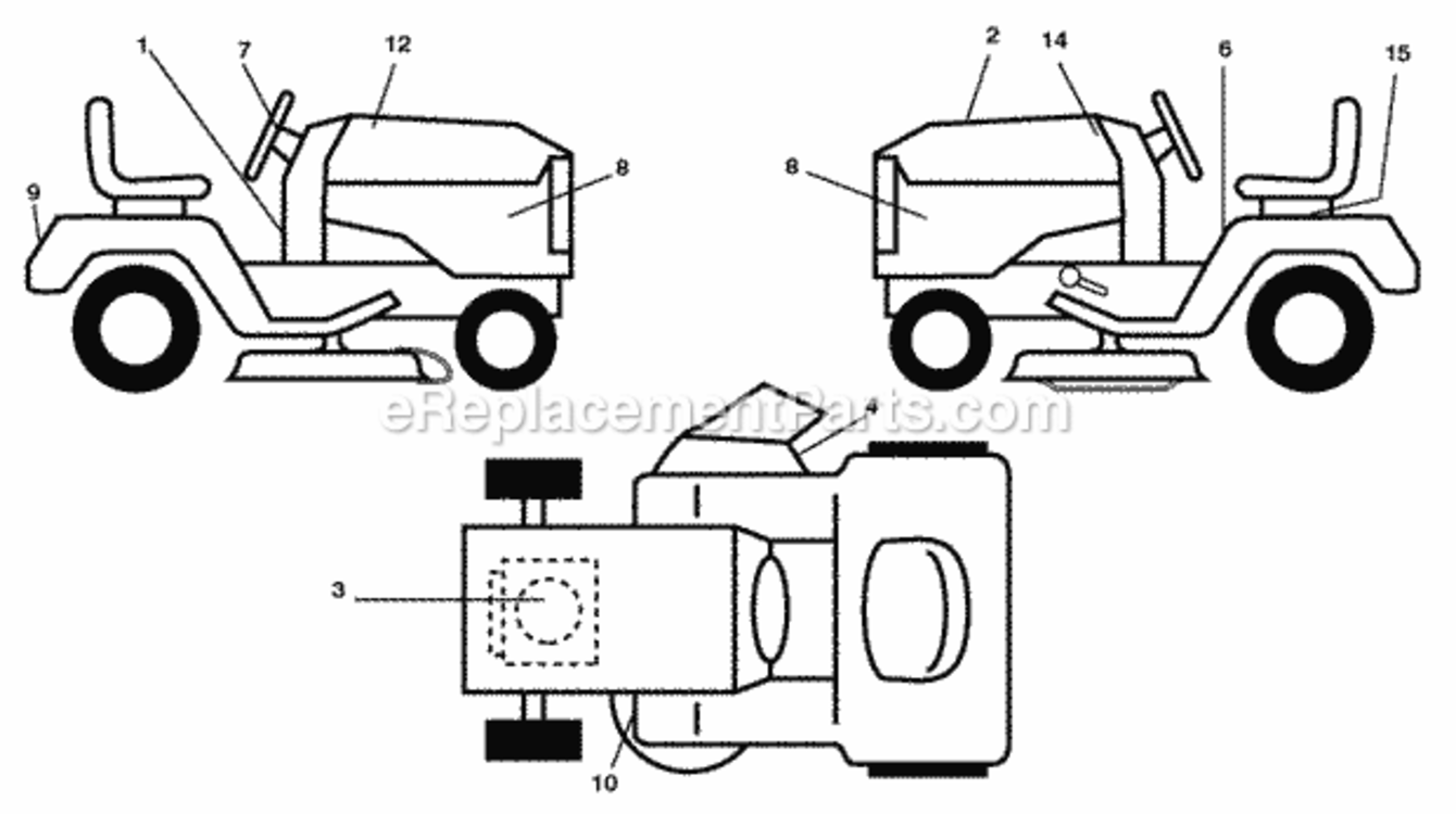 Page B Diagram and Parts List for PO16542LT 96012008700 2008-10 Husqvarna Lawn Tractor