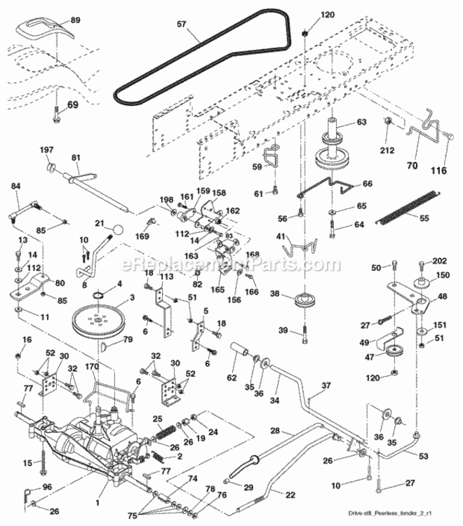 Page C Diagram and Parts List for PO17452LTX 2008-05 Husqvarna Lawn Tractor