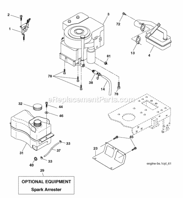 Page E Diagram and Parts List for PO17452LTX 2008-05 Husqvarna Lawn Tractor