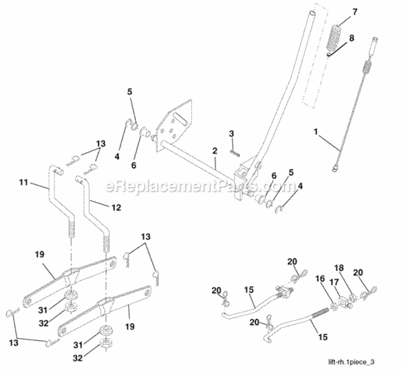 Page G Diagram and Parts List for PO17542LT 2008-06 Husqvarna Lawn Tractor