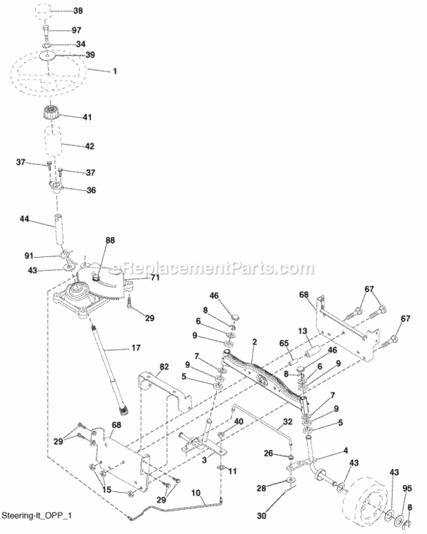 Page I Diagram and Parts List for PO17542LT 2008-09 Husqvarna Lawn Tractor