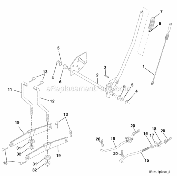 Page G Diagram and Parts List for PO17542LT 2008-10 Husqvarna Lawn Tractor