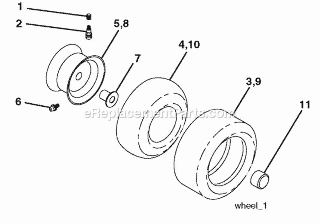 Page J Diagram and Parts List for PO17542LT 2009-11 Husqvarna Lawn Tractor