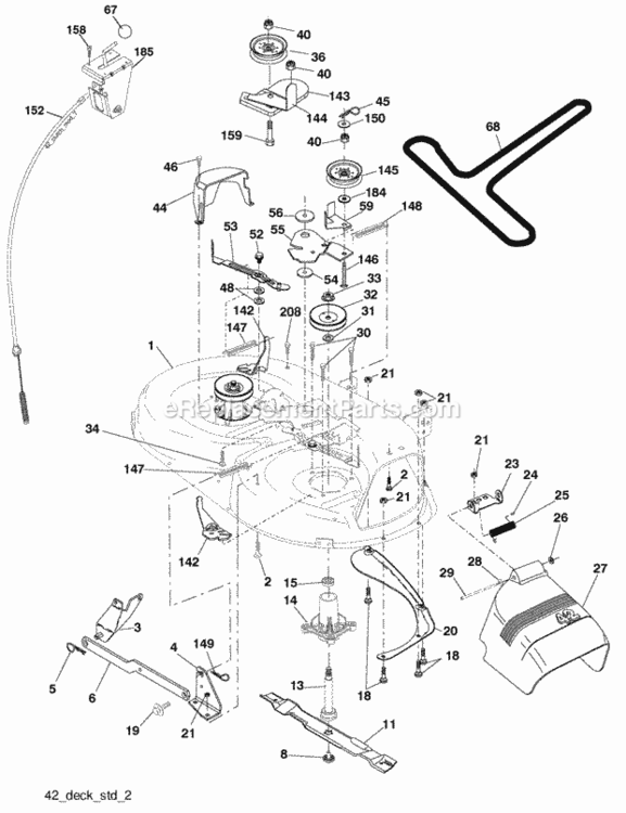Page F Diagram and Parts List for PO17542LT 96012010700 2010-01 Husqvarna Lawn Tractor