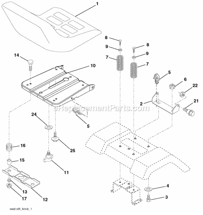Page H Diagram and Parts List for PO17542LT 96012010700 2010-01 Husqvarna Lawn Tractor