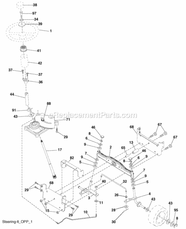 Page I Diagram and Parts List for PO18542LT 2008-10 Husqvarna Lawn Tractor