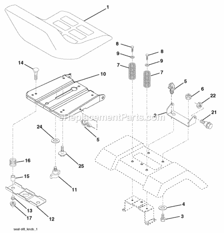 Page H Diagram and Parts List for PO18542LT 2009-09 Husqvarna Lawn Tractor