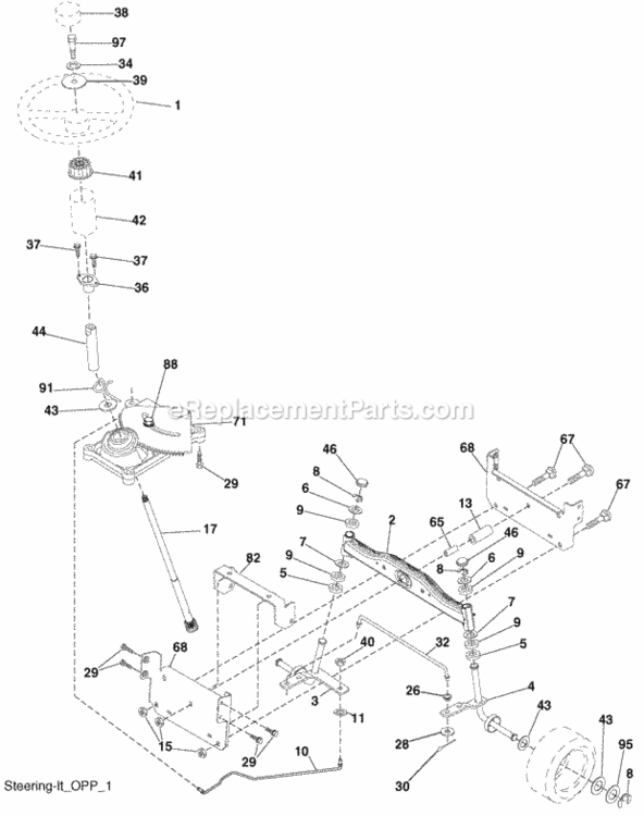 Page I Diagram and Parts List for PO18542LT 2009-09 Husqvarna Lawn Tractor