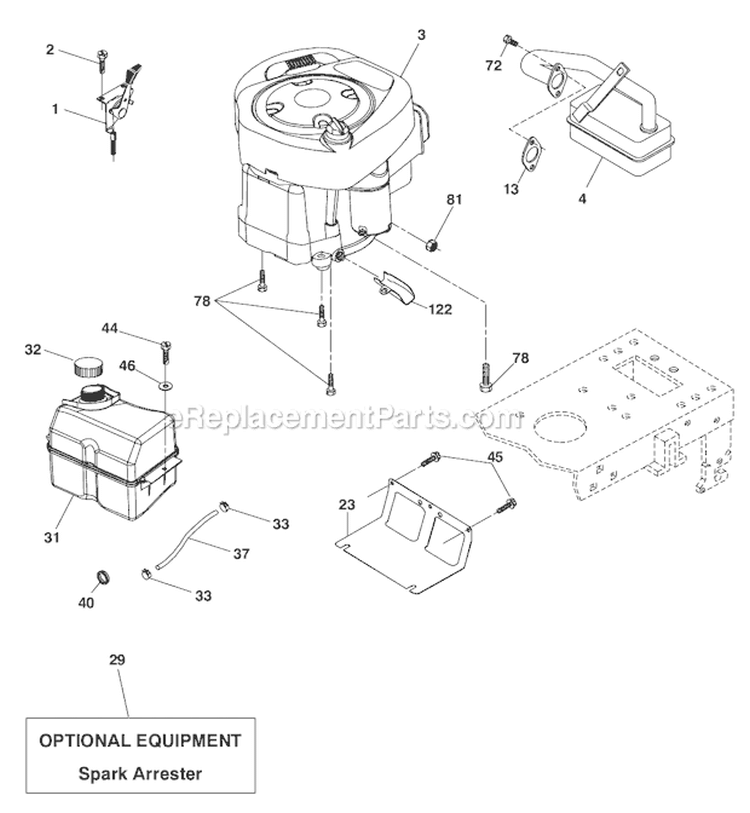 Page D Diagram and Parts List for PO19542LT 438498 Husqvarna Lawn Tractor