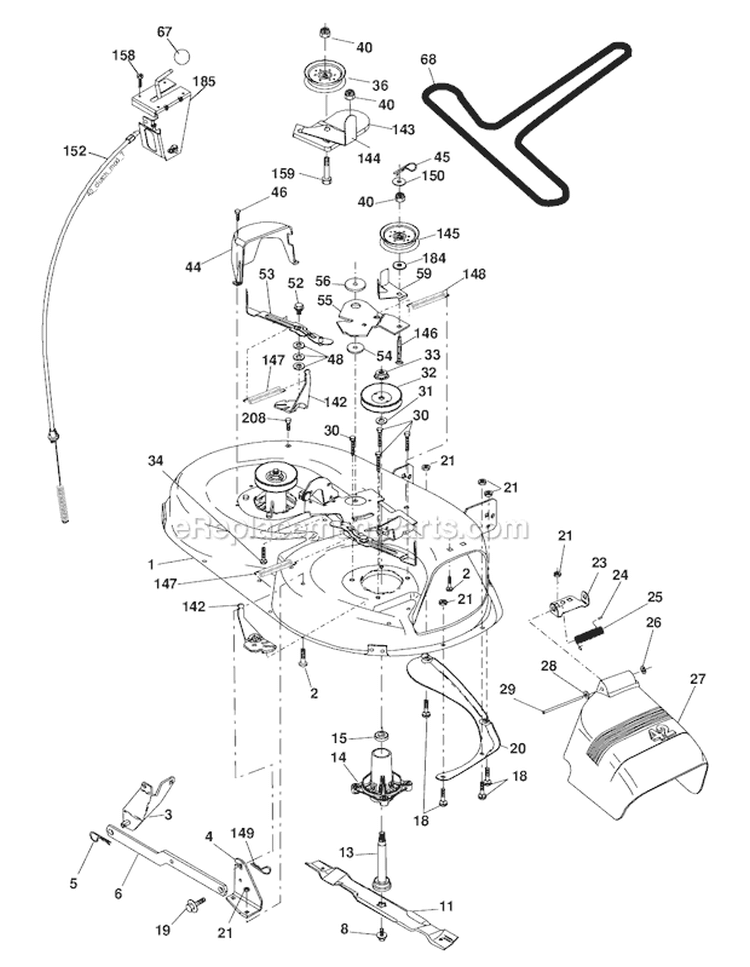 Page I Diagram and Parts List for PO19542LT 532440624 Husqvarna Lawn Tractor