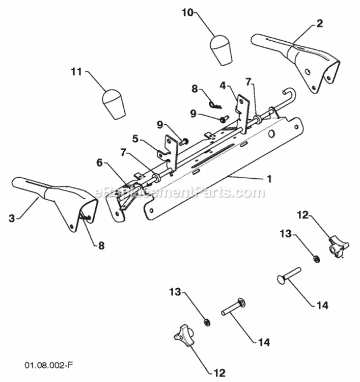 Page S Diagram and Parts List for PP1150E27 2009-07 Husqvarna Snow Blower