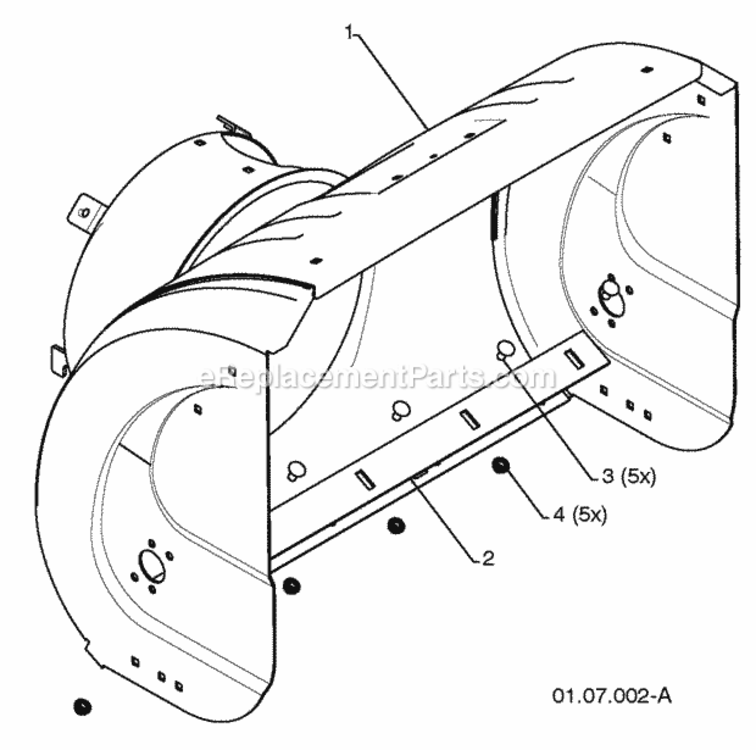 Page D Diagram and Parts List for PP1150E27 2010-06 Husqvarna Snow Blower