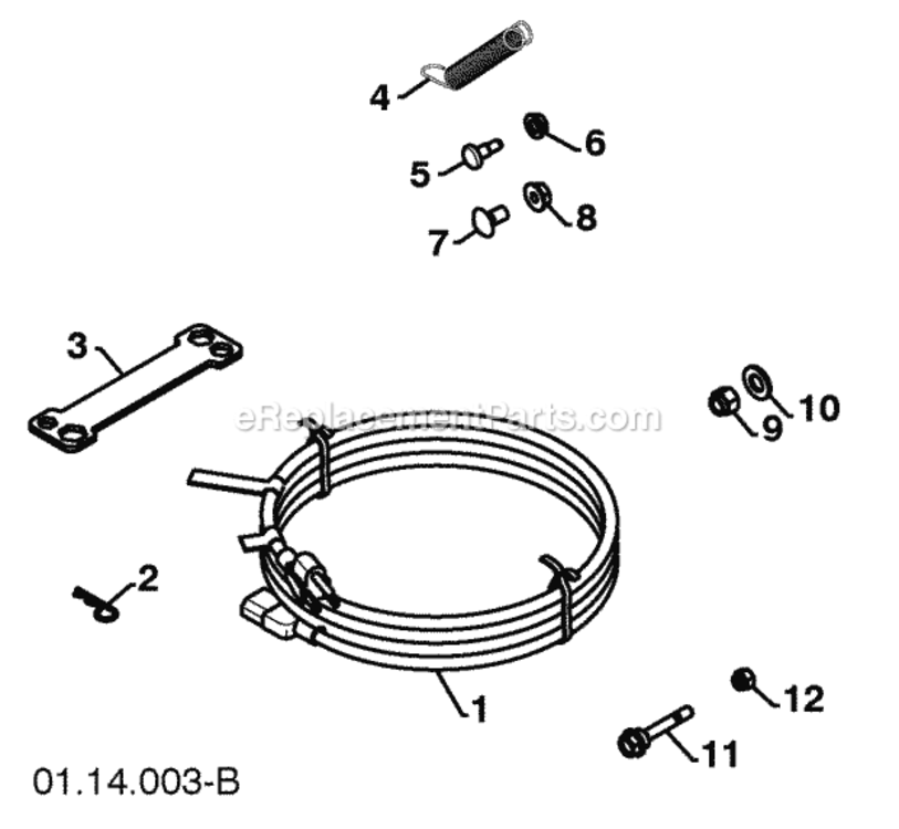 Page G Diagram and Parts List for PP1150E27 2010-06 Husqvarna Snow Blower