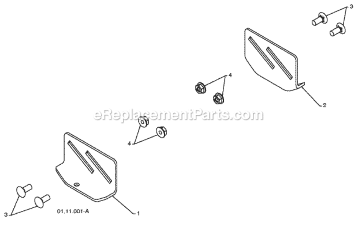 Page E Diagram and Parts List for PP1330ES 2009-08 Husqvarna Snow Blower