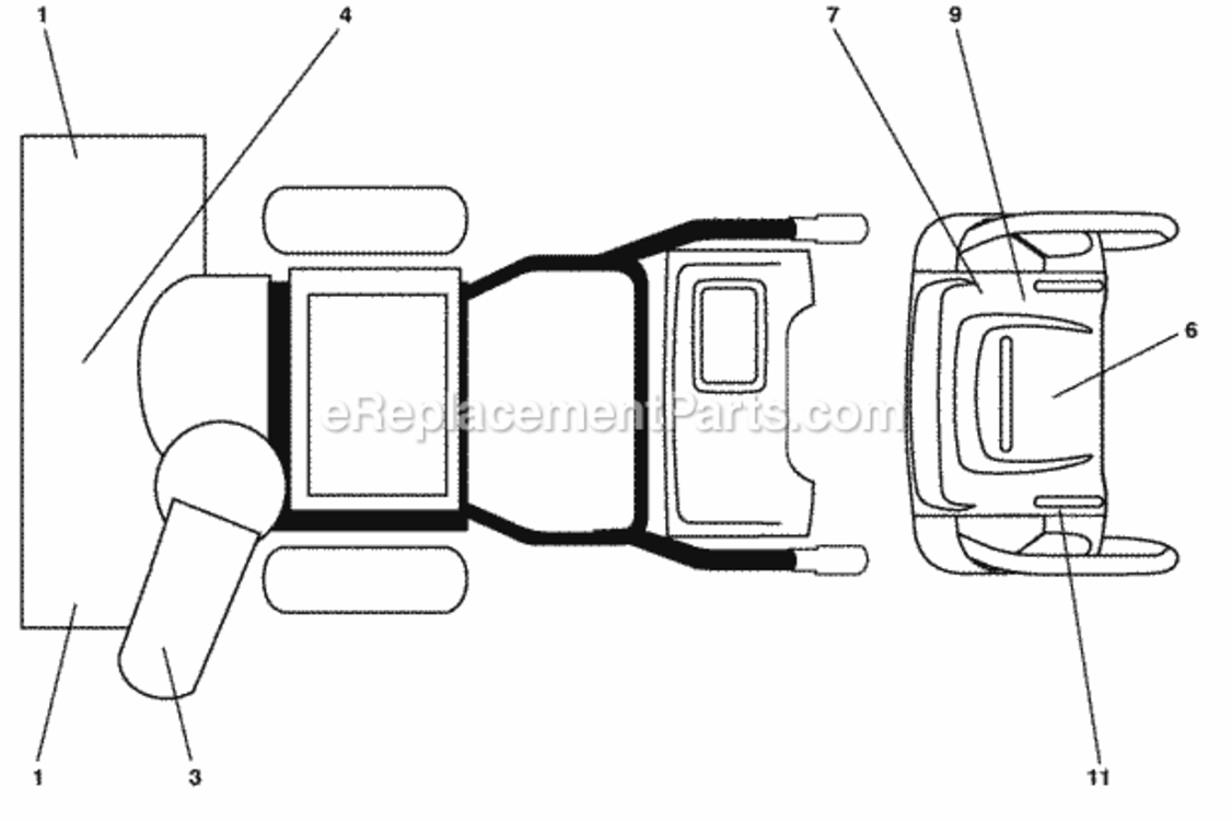 Decals Diagram and Parts List for PP208E24 2009-07 Husqvarna Snow Blower