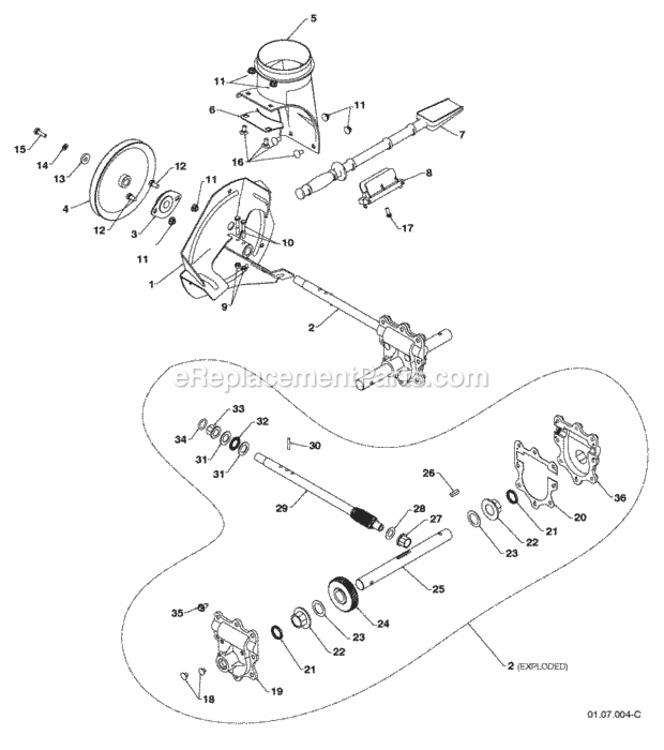 Page B Diagram and Parts List for PP208E24 2009-07 Husqvarna Snow Blower