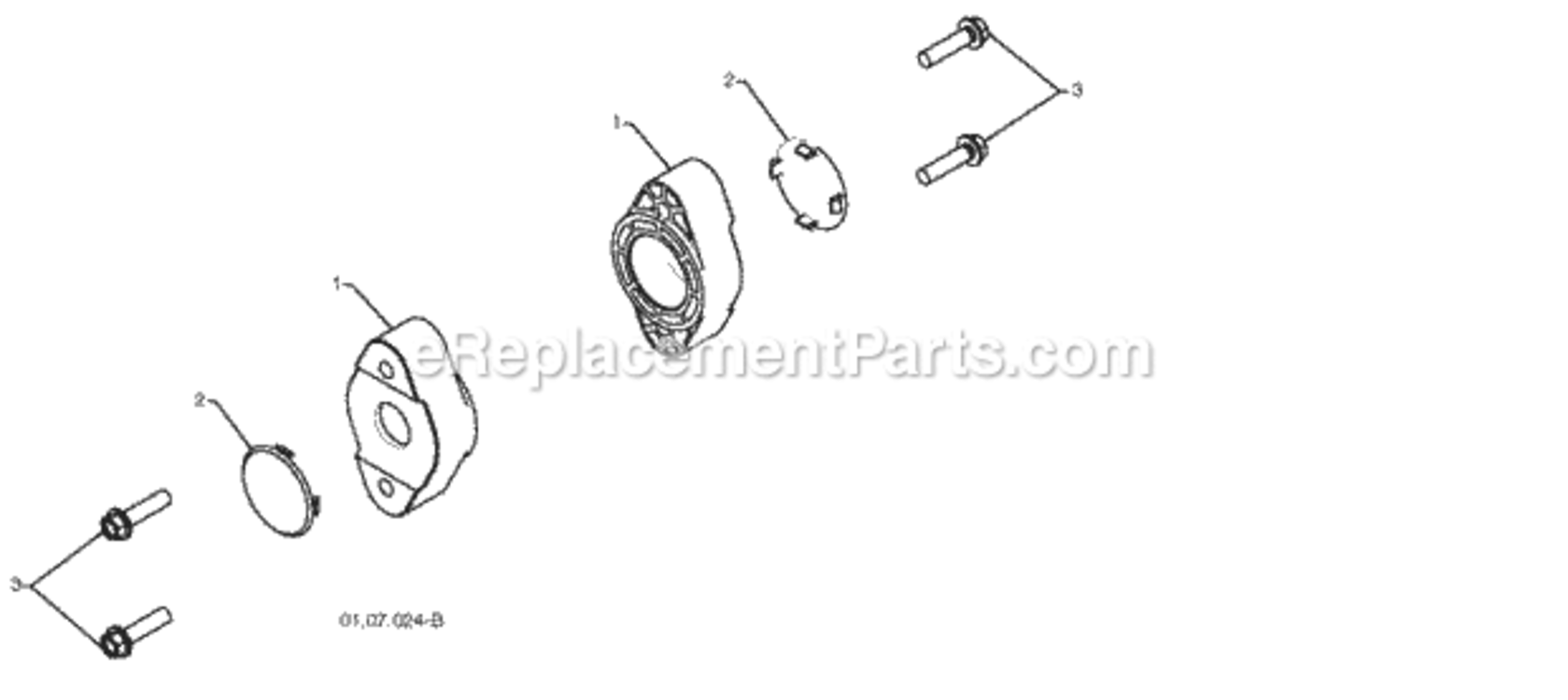 Page E Diagram and Parts List for PP208E24 2009-07 Husqvarna Snow Blower