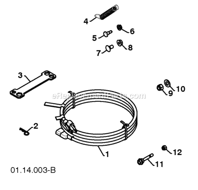 Page G Diagram and Parts List for PP208EPS24 2010-07 Husqvarna Snow Blower