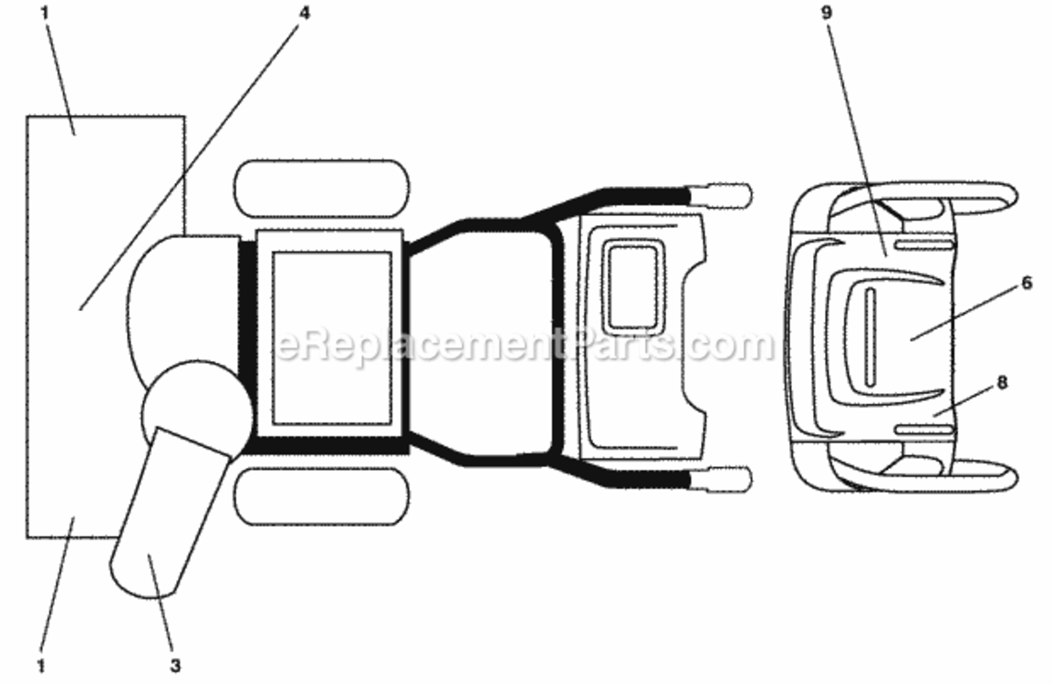 Decals Diagram and Parts List for PP291E27 2010-05 Husqvarna Snow Blower