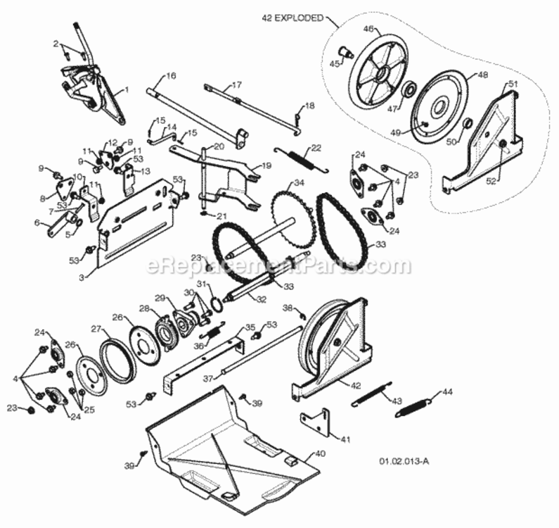 Page N Diagram and Parts List for PP291E27 2010-05 Husqvarna Snow Blower