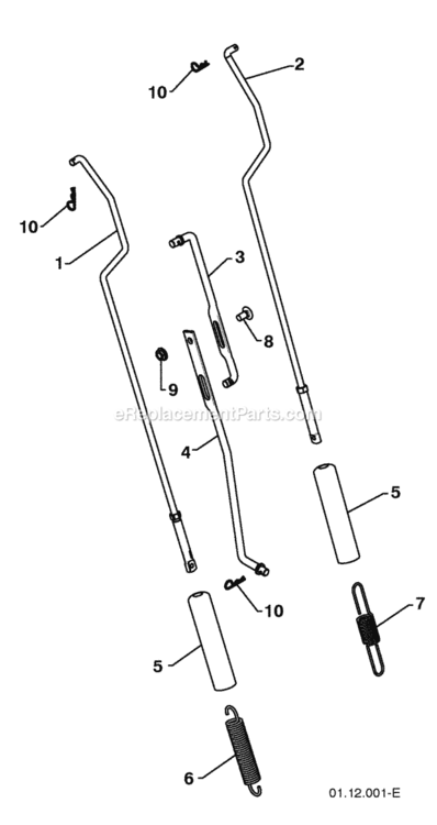 Page S Diagram and Parts List for PP291E27 2010-07 Husqvarna Snow Blower