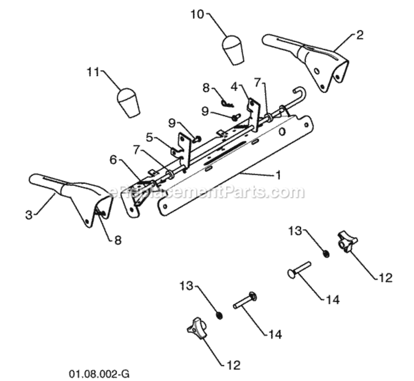 Page T Diagram and Parts List for PP291E27 2010-07 Husqvarna Snow Blower