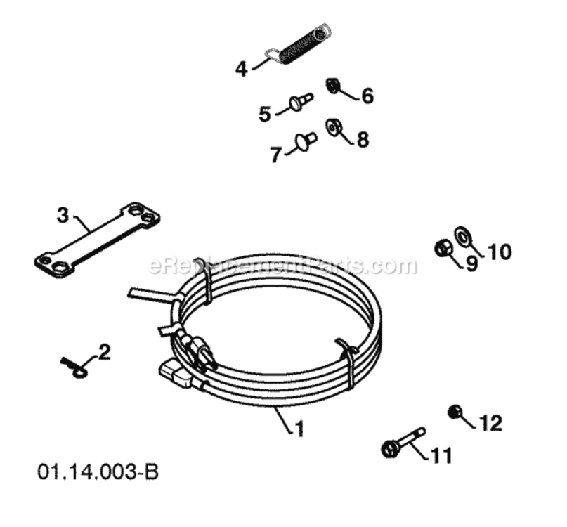 Page G Diagram and Parts List for PP291E27 2010-07 Husqvarna Snow Blower