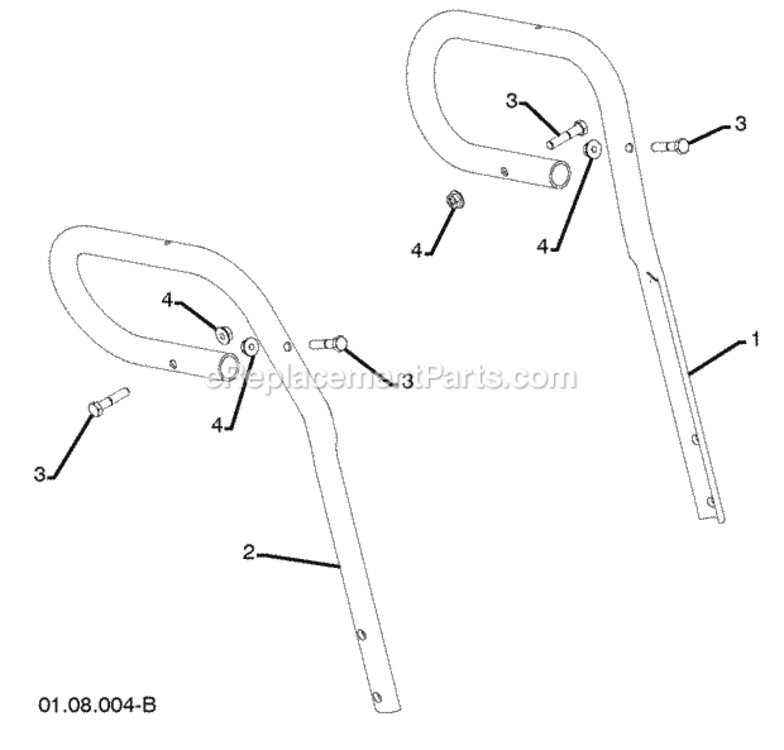 Page U Diagram and Parts List for PP414EPS30 2010-04 Husqvarna Snow Blower