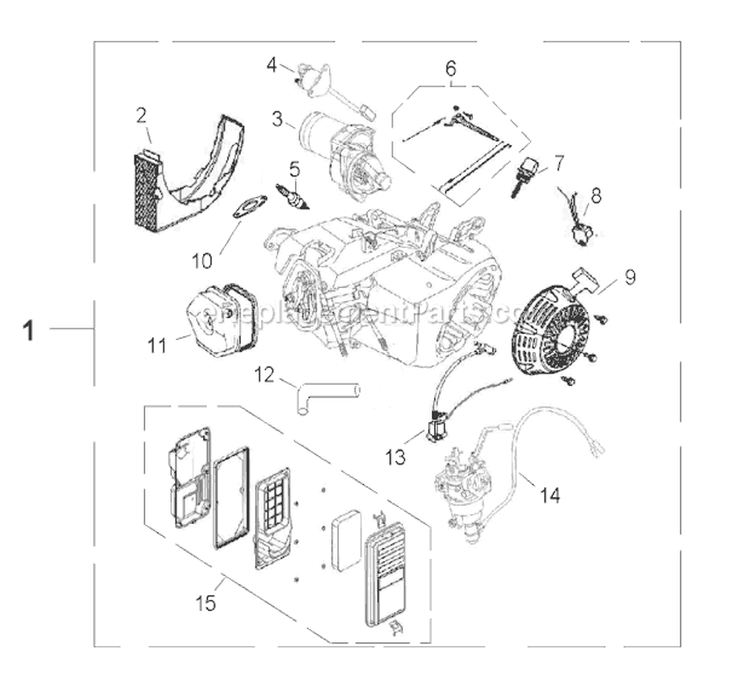 Page A Diagram and Parts List for PP6600E  Husqvarna Generator