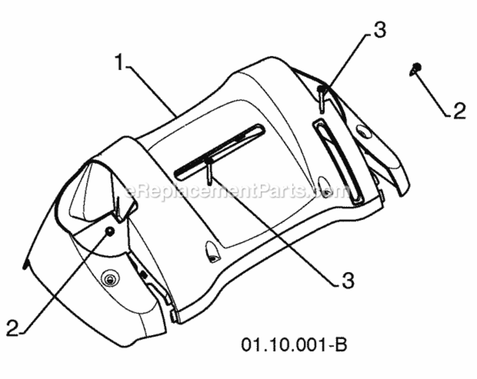 Handles Diagram and Parts List for PR624ES 2010-04 Husqvarna Snow Blower