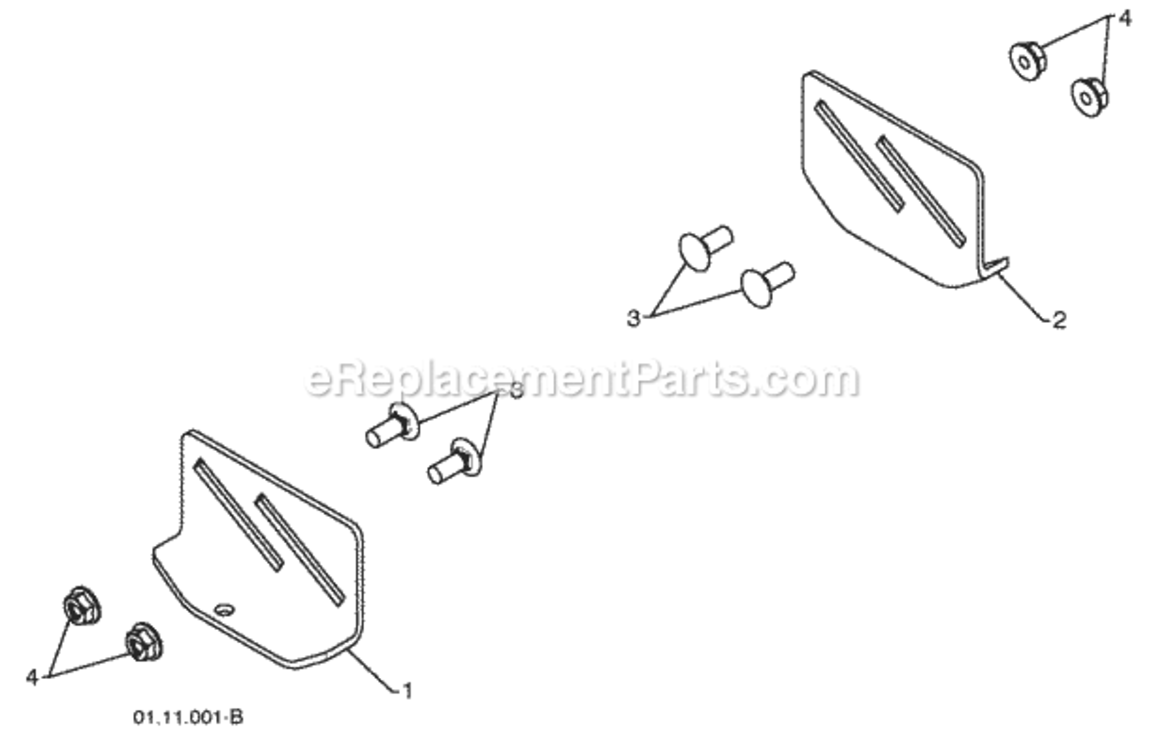 Page B Diagram and Parts List for PR624ES 2010-04 Husqvarna Snow Blower