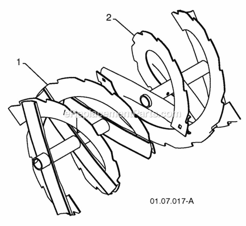 Page E Diagram and Parts List for PR624ES 2010-04 Husqvarna Snow Blower