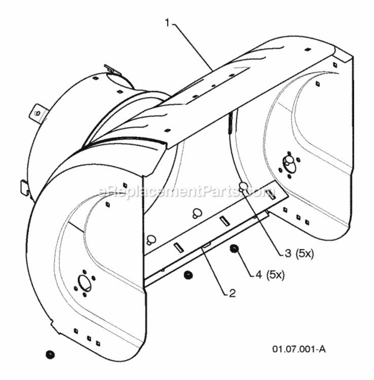 Page C Diagram and Parts List for PR624 2010-04 Husqvarna Snow Blower