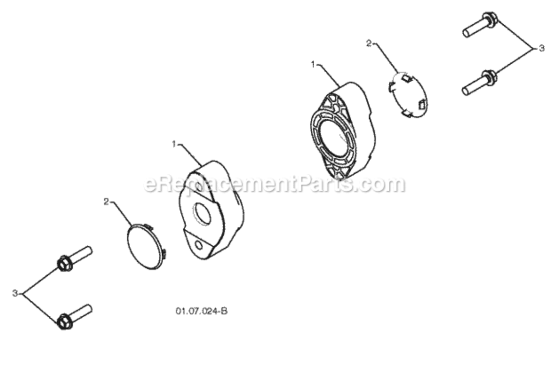 Page E Diagram and Parts List for PR624 2010-04 Husqvarna Snow Blower