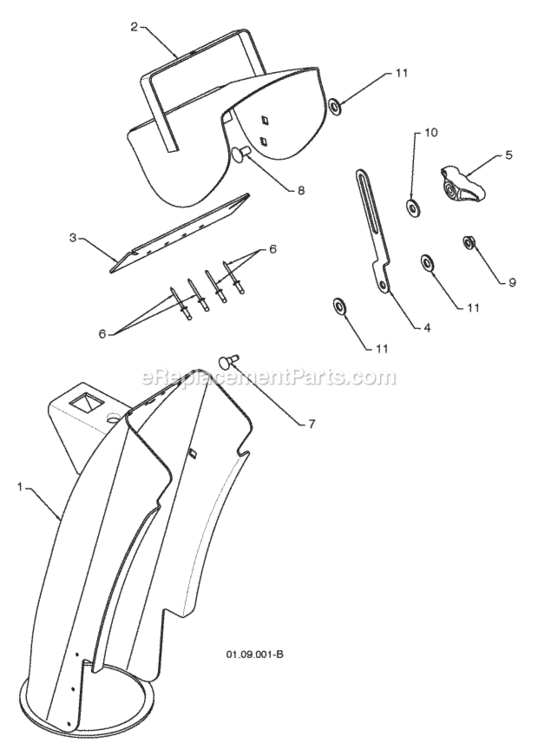 Page K Diagram and Parts List for PR6R24 2009-09 Husqvarna Snow Blower