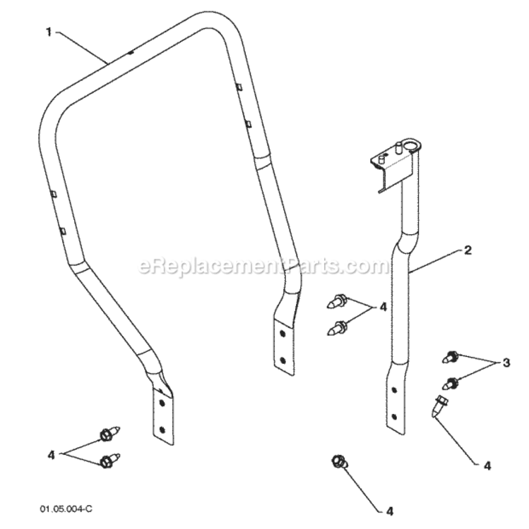 Page R Diagram and Parts List for PR827ES 2009-07 Husqvarna Snow Blower