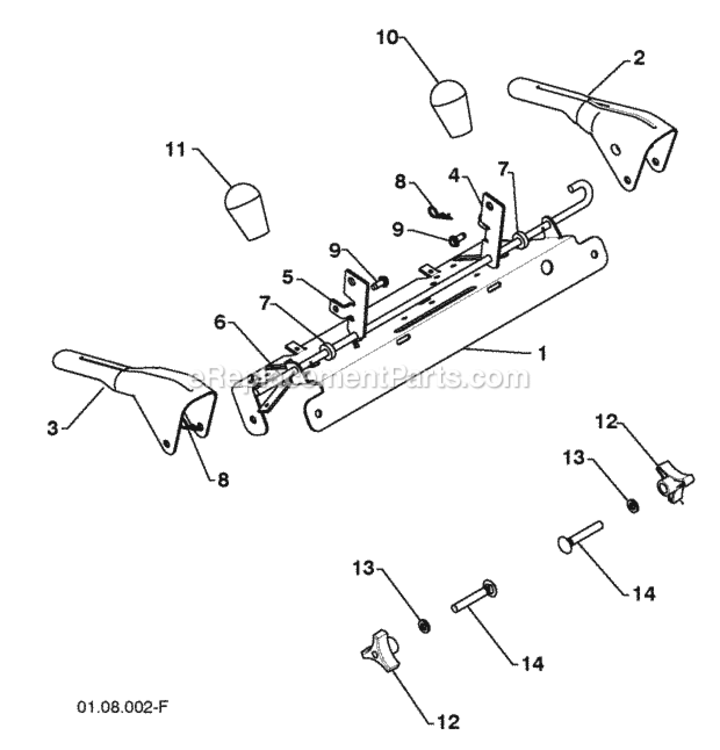 Page T Diagram and Parts List for PR827ES 2009-07 Husqvarna Snow Blower