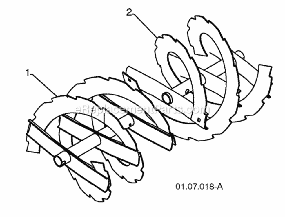 Page C Diagram and Parts List for PR827ES 2009-07 Husqvarna Snow Blower